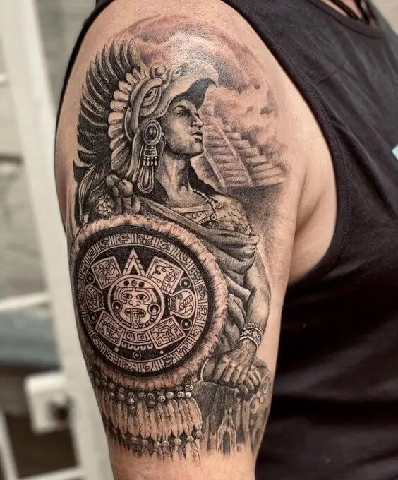 Aztec Warrior Tattoo 66+ Aztec Tattoo Designs That Will Make Your Heart Beat Faster