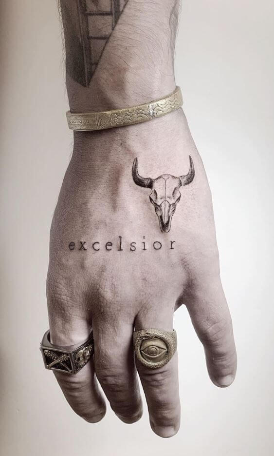 Bison Skull Tattoo 2 61 Awesome Skull Tattoo Designs for Men and Women in 2022