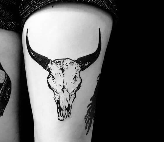 Bison Skull Tattoo 61 Awesome Skull Tattoo Designs for Men and Women in 2022