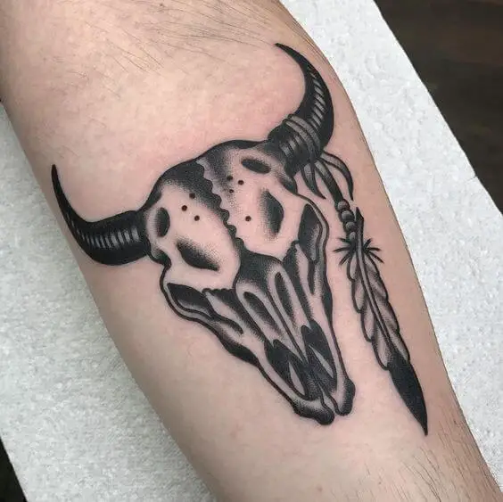 Buffalo Skull Tattoo 61 Awesome Skull Tattoo Designs for Men and Women in 2022