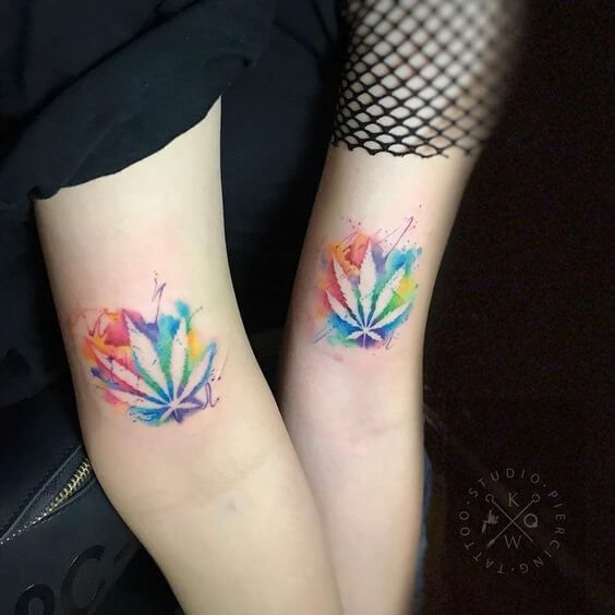 Couple Weed Tattoos 3 100+ Amazing Weed Tattoo Ideas That Will Get You High