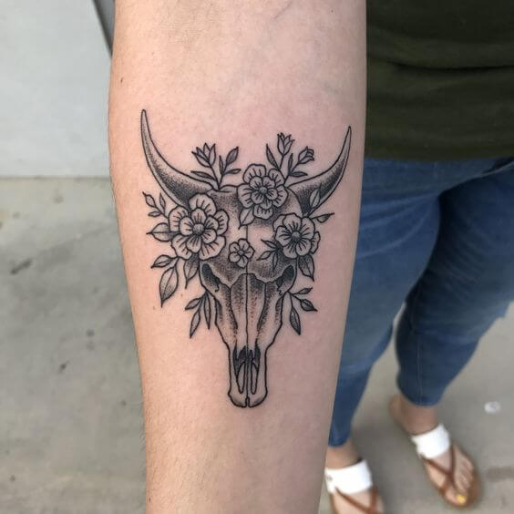 Cow Skull Tattoo 2 61 Awesome Skull Tattoo Designs for Men and Women in 2022