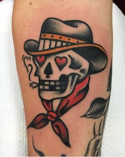 Cowboy Skull Tattoo 61 Awesome Skull Tattoo Designs for Men and Women in 2022