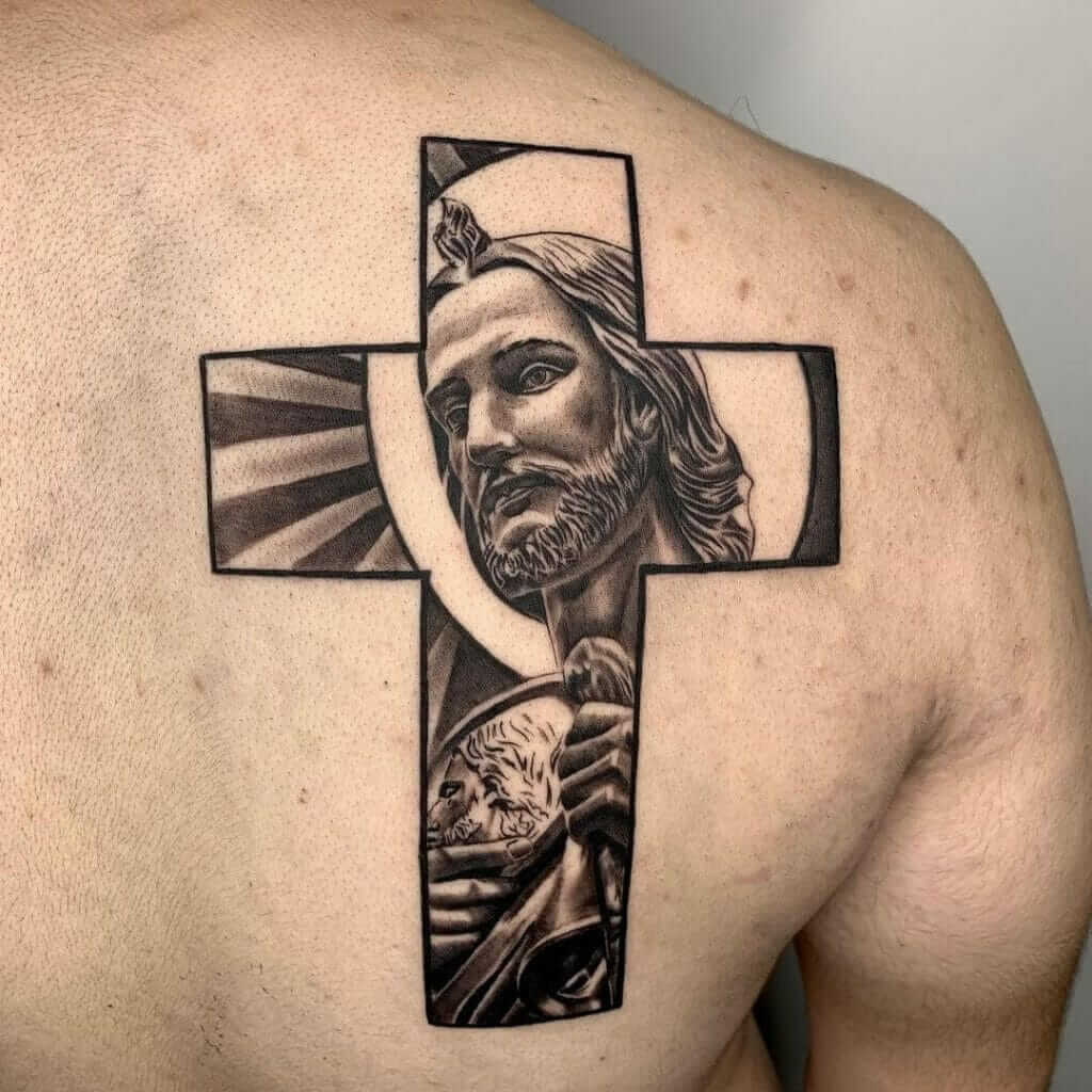 Cross San Judas Tattoo 4 Top 12 Awesome San Judas Tattoo Ideas in 2022
