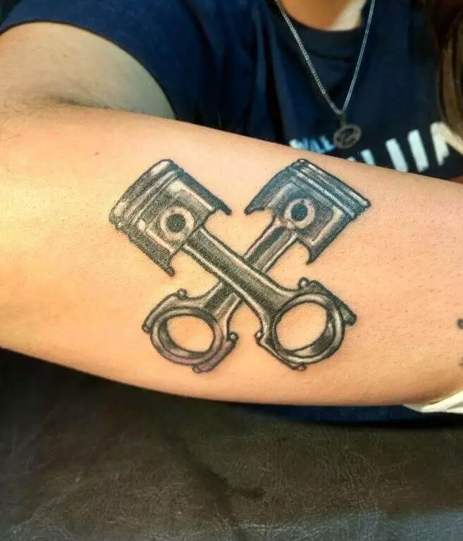 Crossed Piston Tattoo 7 Piston Tattoo: Everything You Need To Know (30+ Cool Design Ideas)