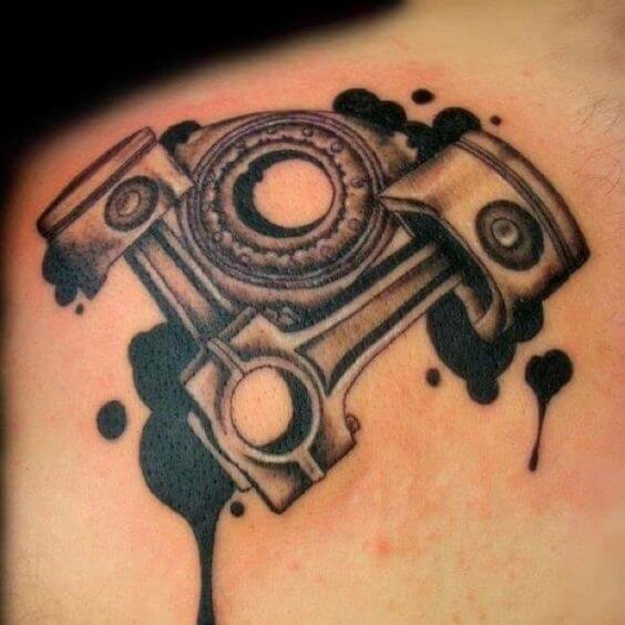 Crossed Piston Tattoo 8 Piston Tattoo: Everything You Need To Know (30+ Cool Design Ideas)