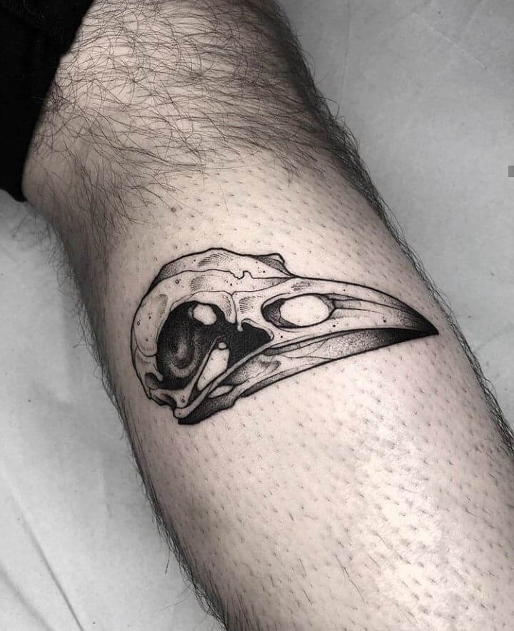 Crow Skull Tattoo 2 61 Awesome Skull Tattoo Designs for Men and Women in 2022