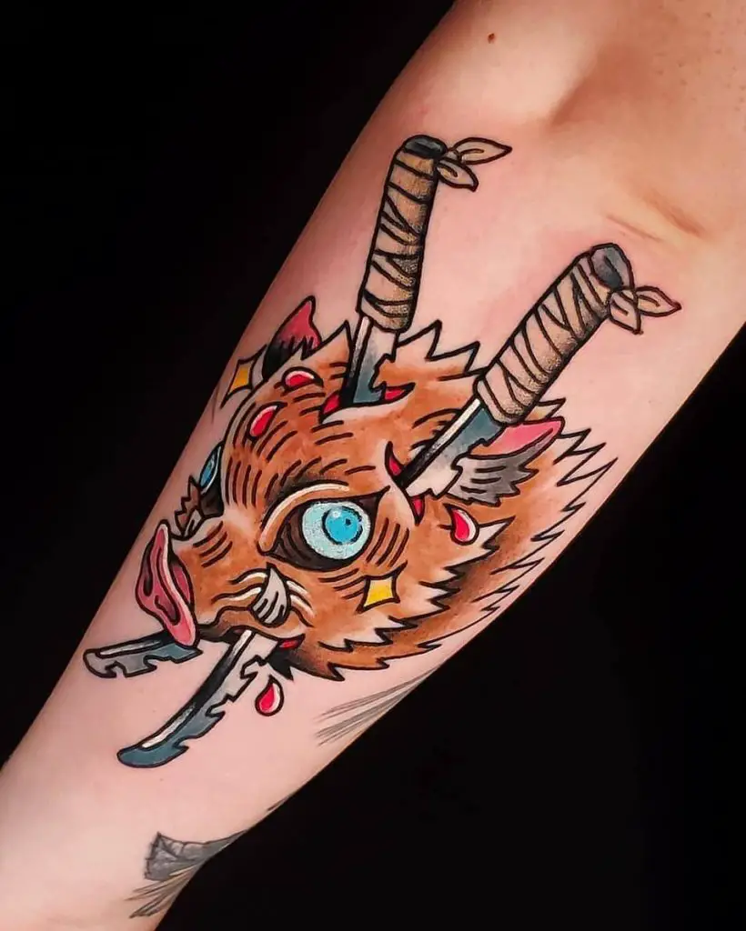 Demon Slayer Inosuke Tattoo 5 Demon Slayer Tattoos (100+ Amazing Tattoos For Your Body)