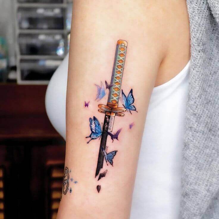 Demon Slayer Sword Tattoo 4 Demon Slayer Tattoos (100+ Amazing Tattoos For Your Body)