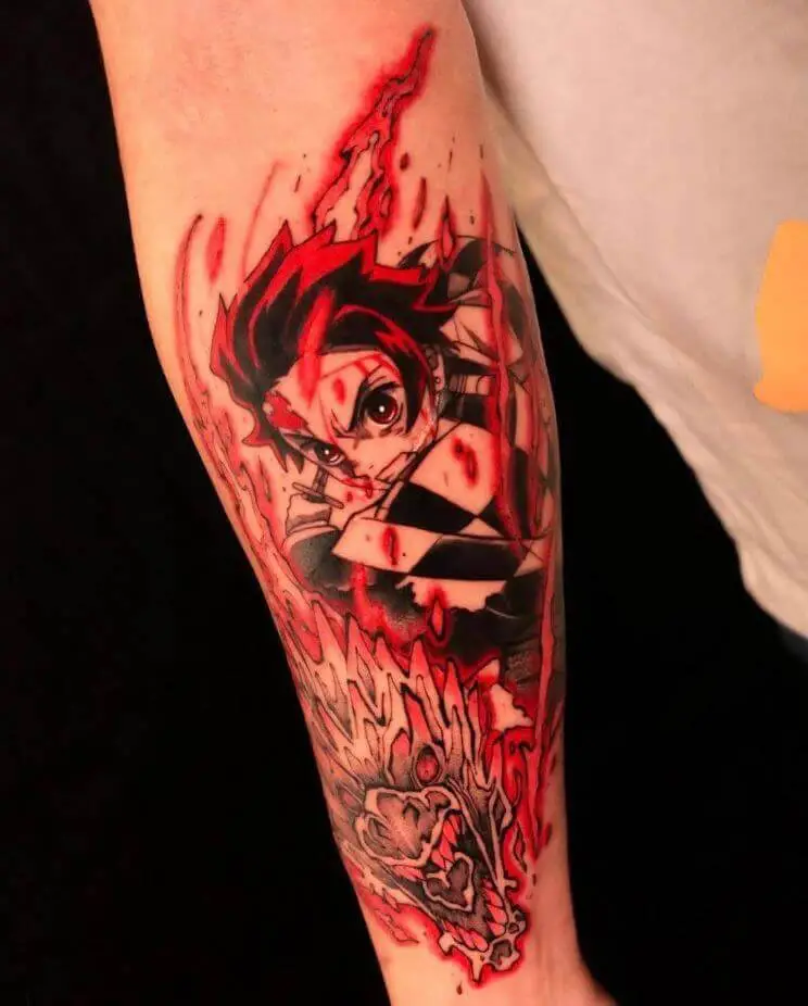 Demon Slayer Tanjiro Tattoo 4 Demon Slayer Tattoos (100+ Amazing Tattoos For Your Body)