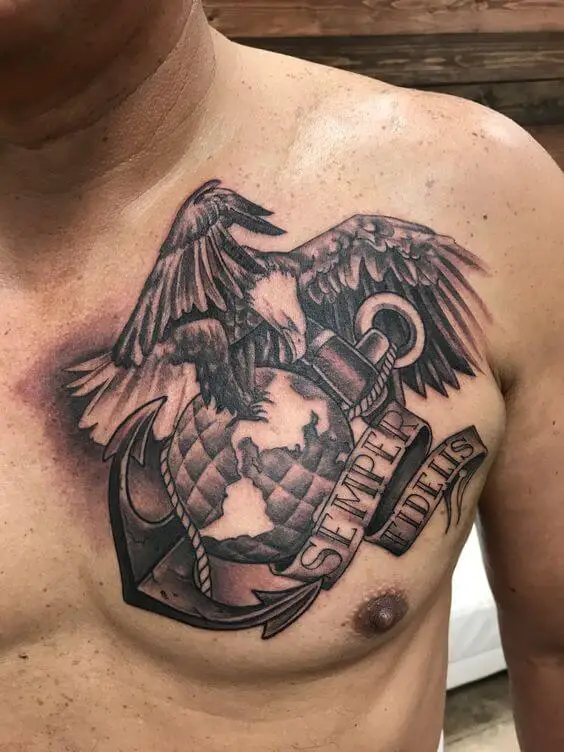 Eagle Globe And Anchor Tattoo Everything You Need To Know (30+ Cool Eagle Tattoo Design Ideas)