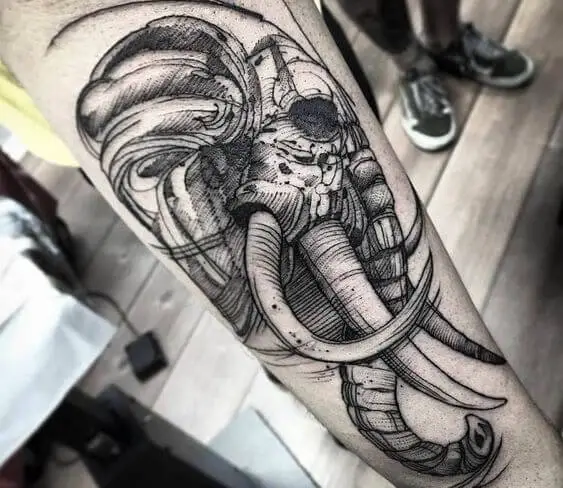 Elephant Skull Tattoo 61 Awesome Skull Tattoo Designs for Men and Women in 2022