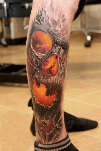Flaming Skull Tattoo 4 61 Awesome Skull Tattoo Designs for Men and Women in 2022