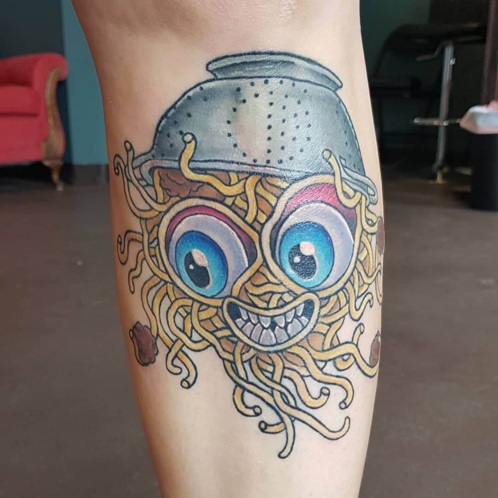 Flying Spaghetti Monster Tatoo 3 Pasta Tattoos: The Most Interesting Meaning Behind This Popular Trend (2022)