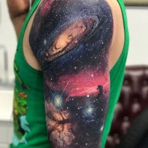 Galaxy Space Tattoo Awesome Galaxy Tattoo Design Ideas for Men and Women in 2022