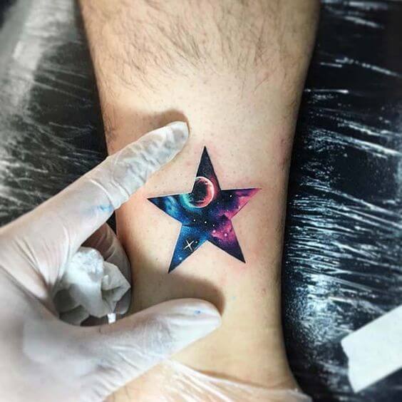 Galaxy Star Tattoo Awesome Galaxy Tattoo Design Ideas for Men and Women in 2022
