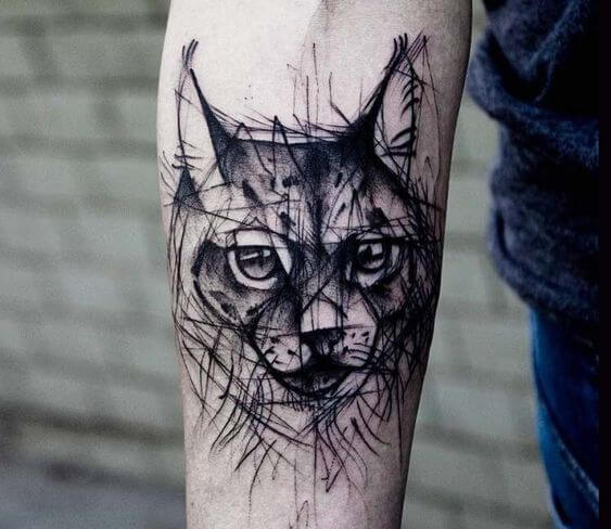 Geometric Lynx Tattoo 6 Lynx Tattoo: Everything You Need To Know (30+ Cool Design Ideas)