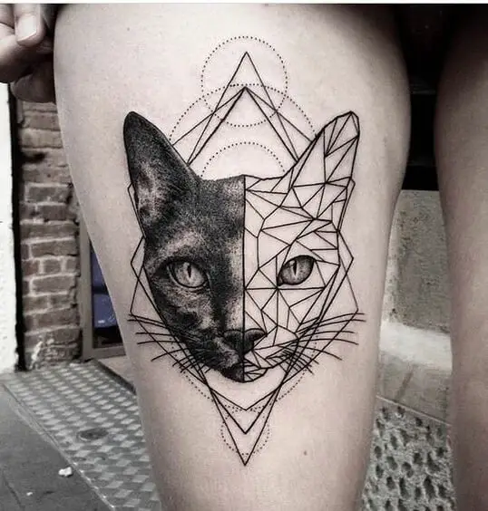 Geometric Lynx Tattoo 8 Lynx Tattoo: Everything You Need To Know (30+ Cool Design Ideas)