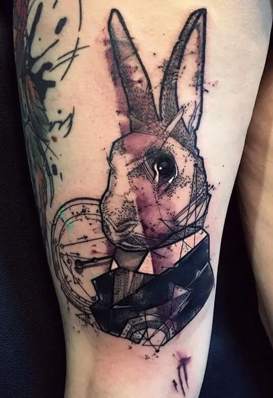 Geometric Rabbit Tattoo Rabbit Tattoo: 50 Best Rabbit Tattoo Designs to Choose From (Men And Women)