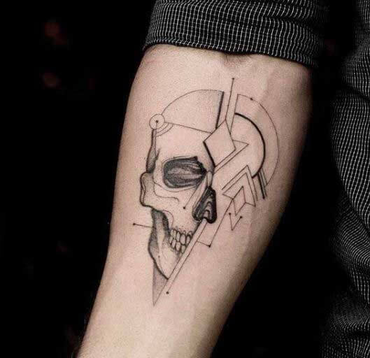 Geometric Skull Tattoo 3 61 Awesome Skull Tattoo Designs for Men and Women in 2022
