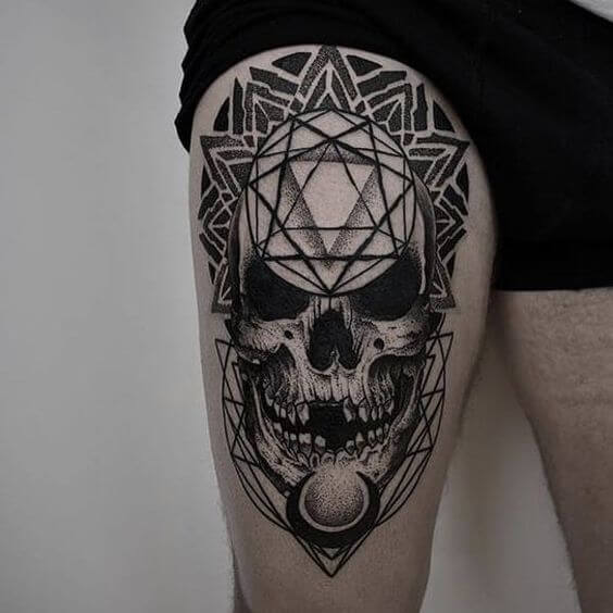 Geometric Skull Tattoo 61 Awesome Skull Tattoo Designs for Men and Women in 2022