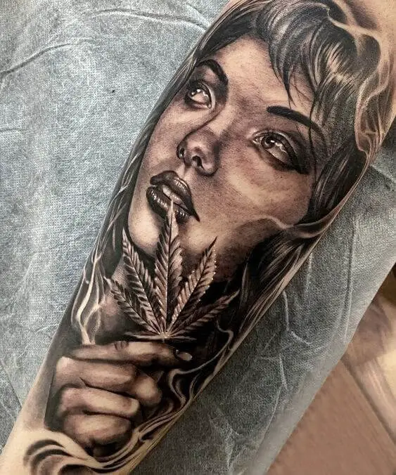 Girly Weed Tattoos 5 100+ Amazing Weed Tattoo Ideas That Will Get You High