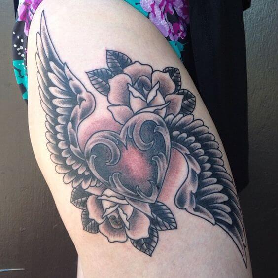 Heart with Angel Wing Tattoos 6 Top 20 Angel Wings Tattoo Design: Find Your Perfect Angel Wings Tattoo