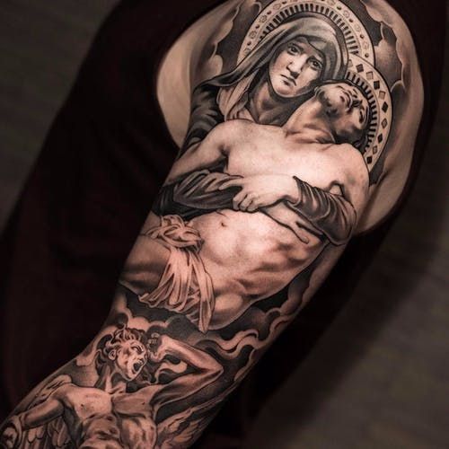 Jesus And Mary Tattoo 2 26 Beautiful Jesus Tattoo Ideas for Men in 2022