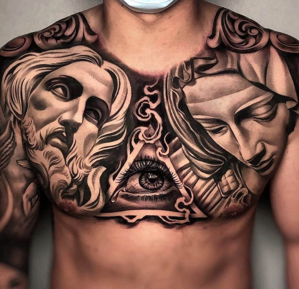 Jesus And Mary Tattoo 4 26 Beautiful Jesus Tattoo Ideas for Men in 2022