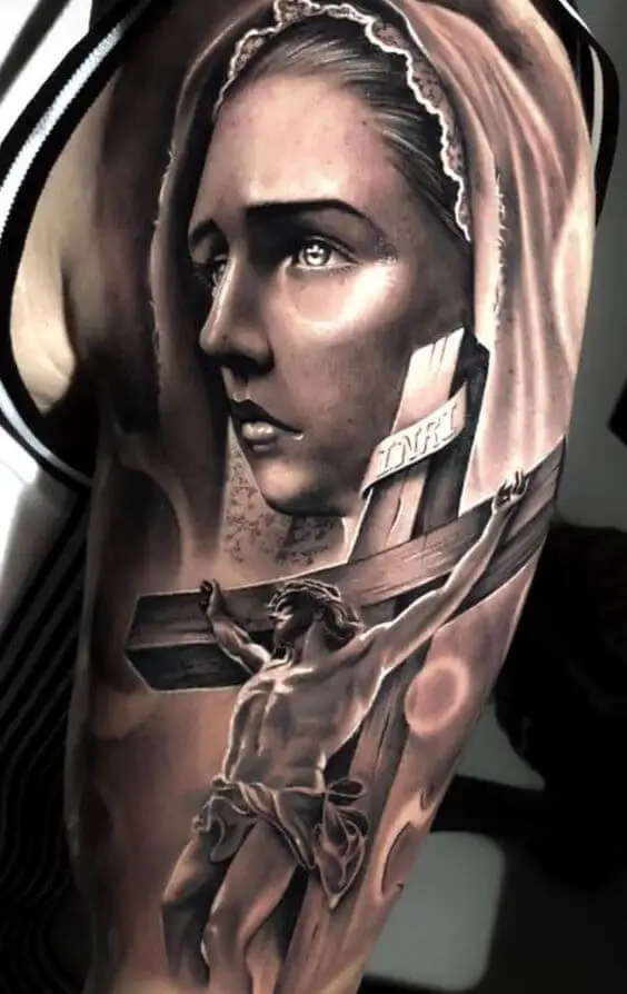 Jesus And Mary Tattoo 5 26 Beautiful Jesus Tattoo Ideas for Men in 2022