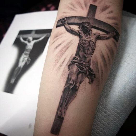 Jesus Arm Tattoo 7 26 Beautiful Jesus Tattoo Ideas for Men in 2022