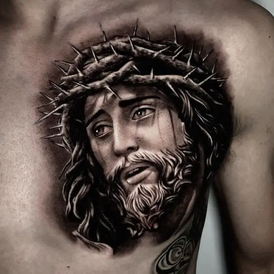 Jesus Chest Tattoo 3 26 Beautiful Jesus Tattoo Ideas for Men in 2022