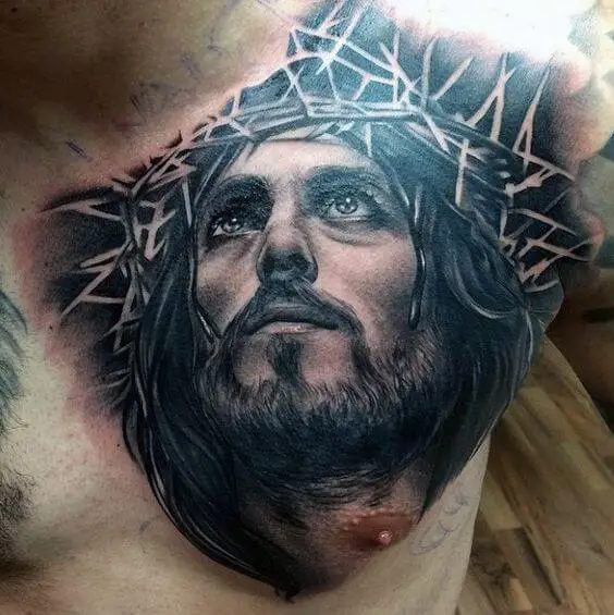 Jesus Chest Tattoo 4 26 Beautiful Jesus Tattoo Ideas for Men in 2022