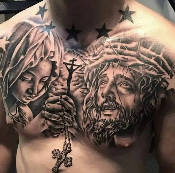 Jesus Chest Tattoo 6 26 Beautiful Jesus Tattoo Ideas for Men in 2022
