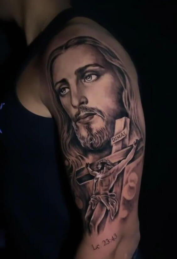 Jesus Christ Tattoo 4 26 Beautiful Jesus Tattoo Ideas for Men in 2022