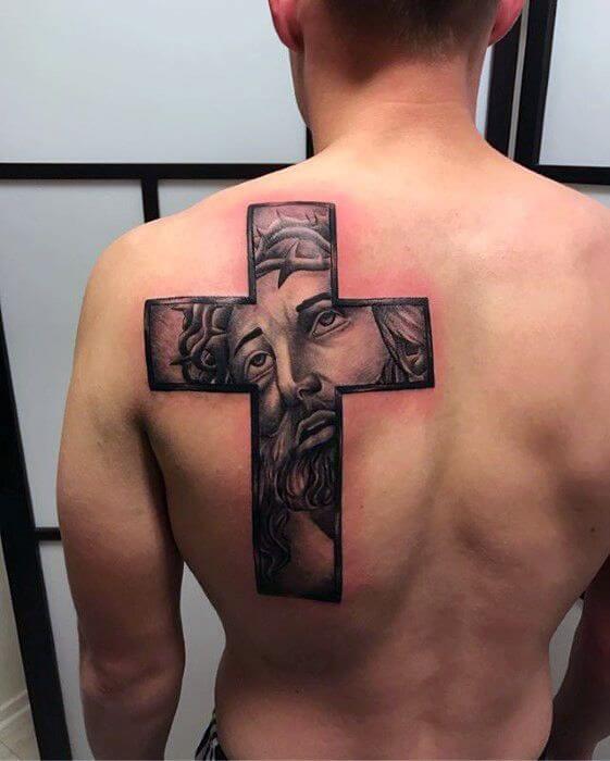 Jesus Cross Tattoo 3 26 Beautiful Jesus Tattoo Ideas for Men in 2022