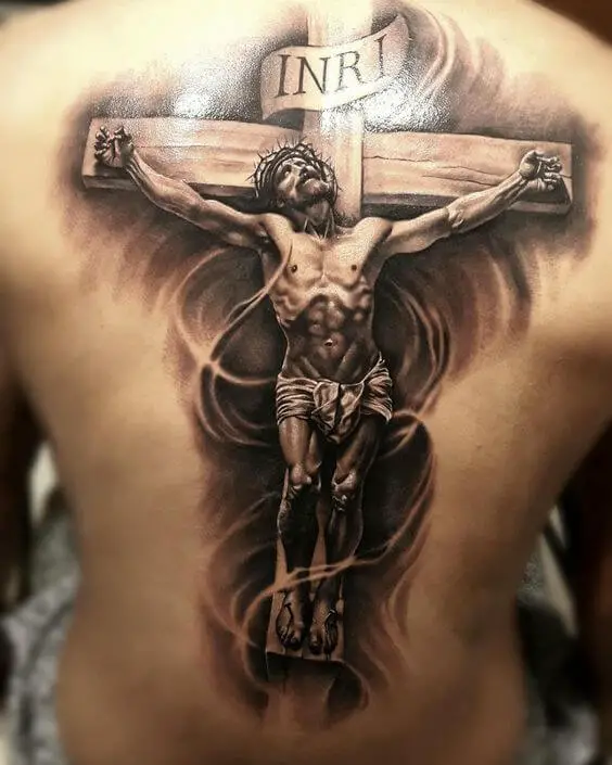Jesus Cross Tattoo 6 26 Beautiful Jesus Tattoo Ideas for Men in 2022