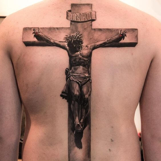 Jesus Cross Tattoo 7 26 Beautiful Jesus Tattoo Ideas for Men in 2022