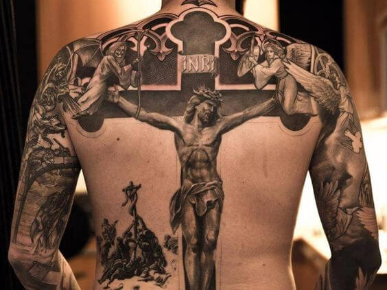Jesus Cross Tattoo 8 26 Beautiful Jesus Tattoo Ideas for Men in 2022