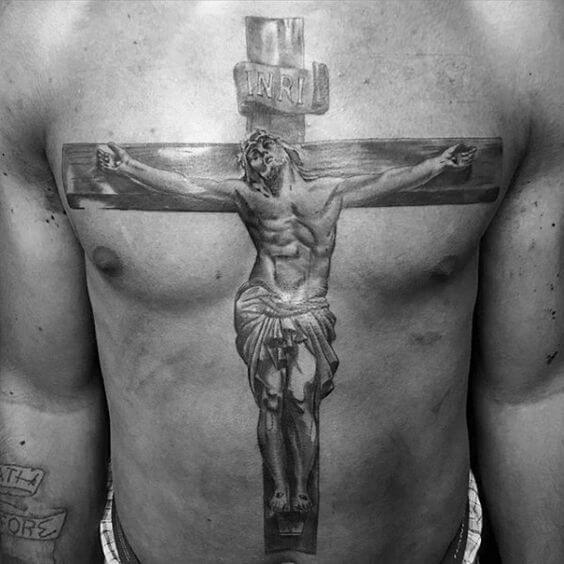 Jesus Crucified Tattoo 2 26 Beautiful Jesus Tattoo Ideas for Men in 2022