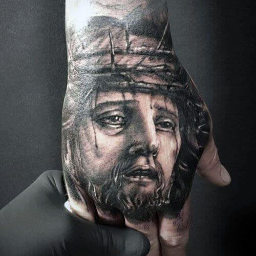 Jesus Hand Tattoo 4 26 Beautiful Jesus Tattoo Ideas for Men in 2022
