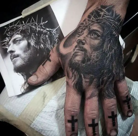 Jesus Hand Tattoo 5 26 Beautiful Jesus Tattoo Ideas for Men in 2022