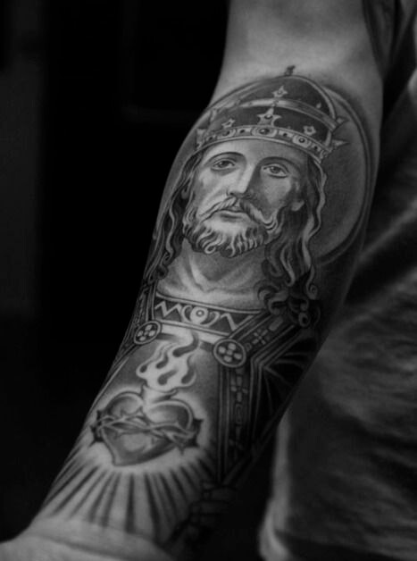 Jesus Is King Tattoo 2 26 Beautiful Jesus Tattoo Ideas for Men in 2022