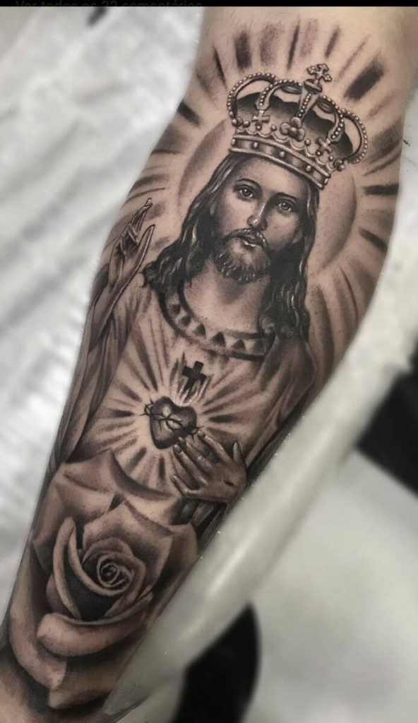Jesus Is King Tattoo 26 Beautiful Jesus Tattoo Ideas for Men in 2022
