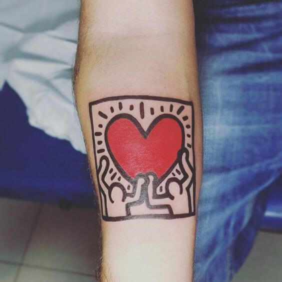 Keith Haring Heart Tattoo 59+ Awesome Heart Tattoos With Meaningful Designs