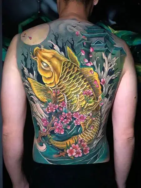 Koi Fish Back Tattoo Top 41 Gorgeous Back Tattoo Designs in 2022