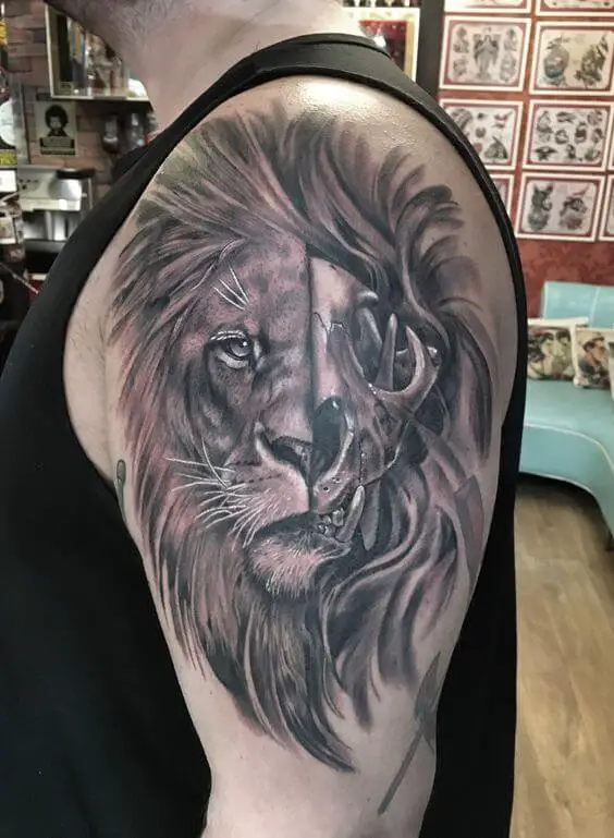 Lion Skull Tattoo 61 Awesome Skull Tattoo Designs for Men and Women in 2022