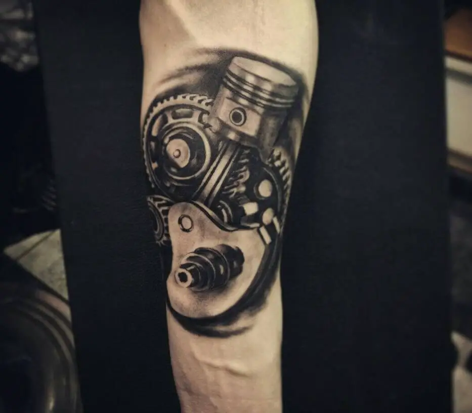 Mechanical Piston Tattoo 5 Piston Tattoo: Everything You Need To Know (30+ Cool Design Ideas)