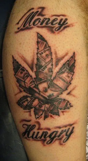 Money and Weed Tattoos 2 100+ Amazing Weed Tattoo Ideas That Will Get You High