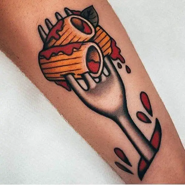 Pasta Fork Tattoo 4 Pasta Tattoos: The Most Interesting Meaning Behind This Popular Trend (2022)